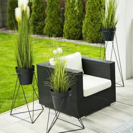Soporte para macetas TRIANGL 90x50 cm negro