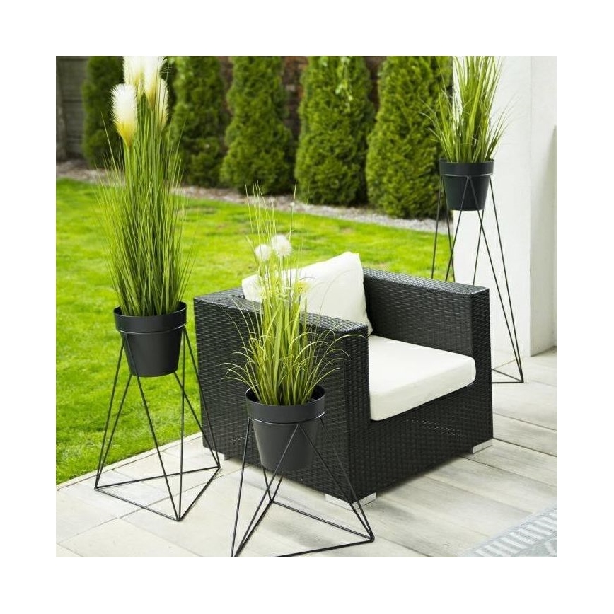 Soporte para macetas TRIANGL 90x50 cm negro