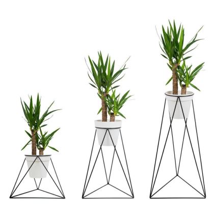 Soporte para macetas TRIANGL 90x50 cm negro