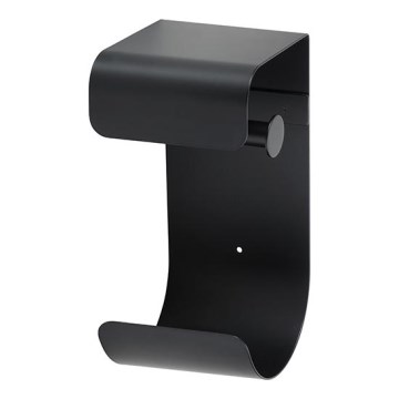 Soporte para papel 12,5x26 cm, acero inoxidable/negro