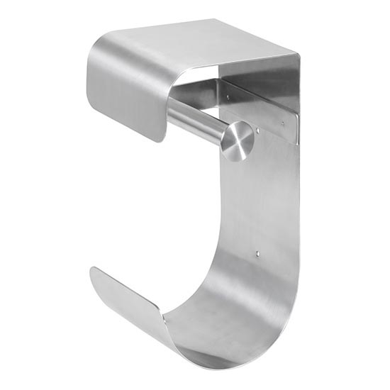 Soporte para papel 12,5x26 cm acero inoxidable/plateado