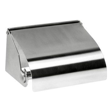 Soporte para papel 14x8 cm, acero inoxidable/plateado