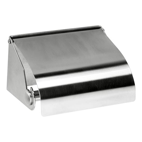 Soporte para papel 14x8 cm, acero inoxidable/plateado