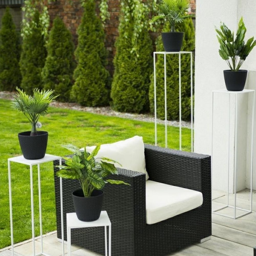 Soporte para plantas 100x24 cm blanco