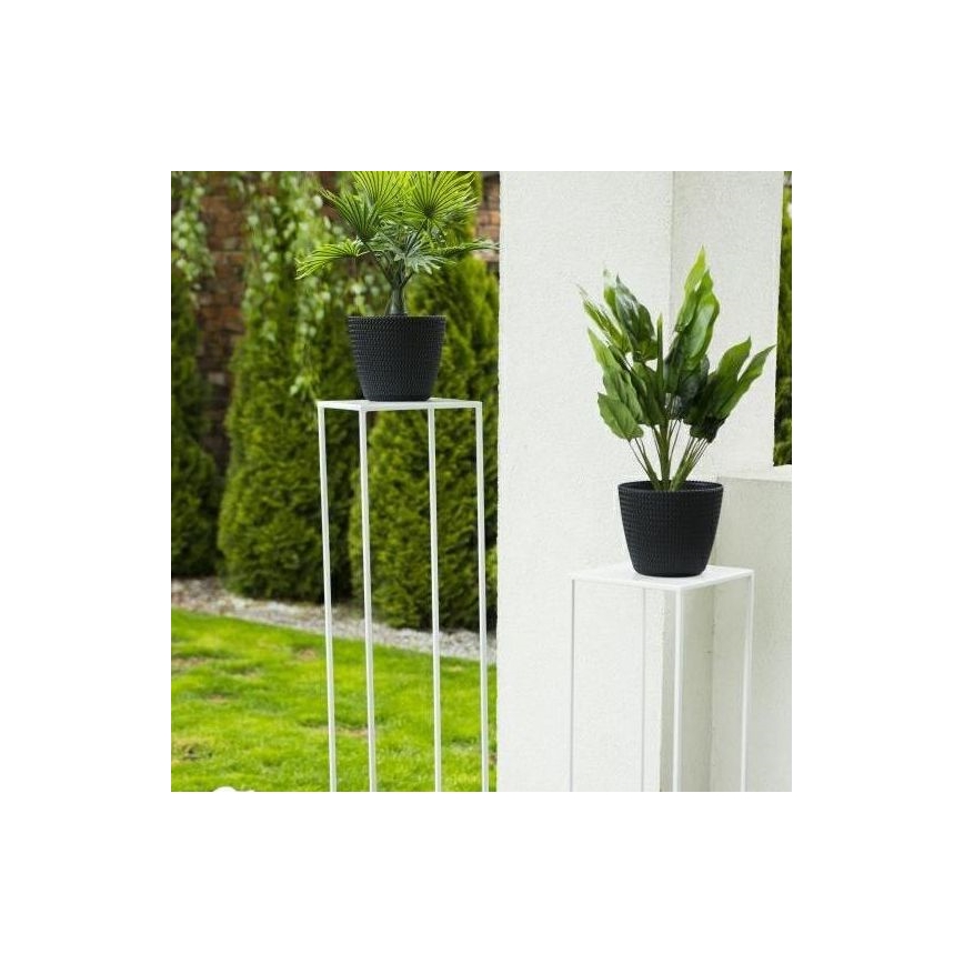 Soporte para plantas 100x24 cm blanco