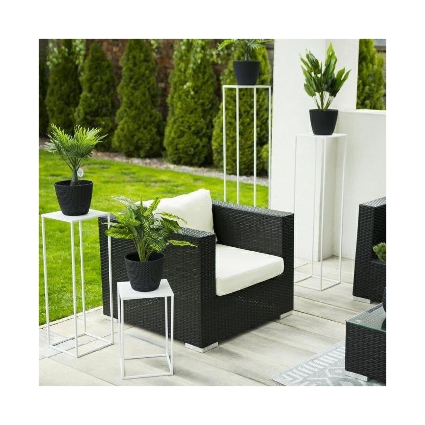 Soporte para plantas 100x24 cm blanco