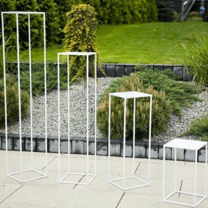 Soporte para plantas 100x24 cm blanco