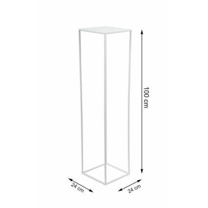 Soporte para plantas 100x24 cm blanco