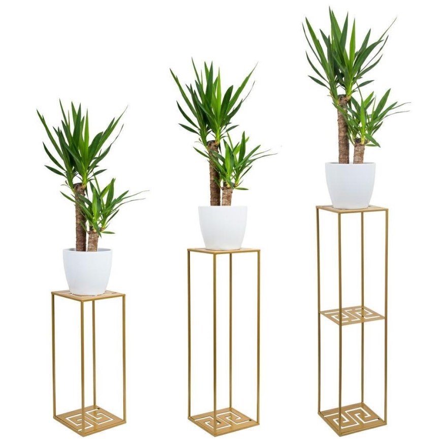 Soporte para plantas 100x24 cm dorado