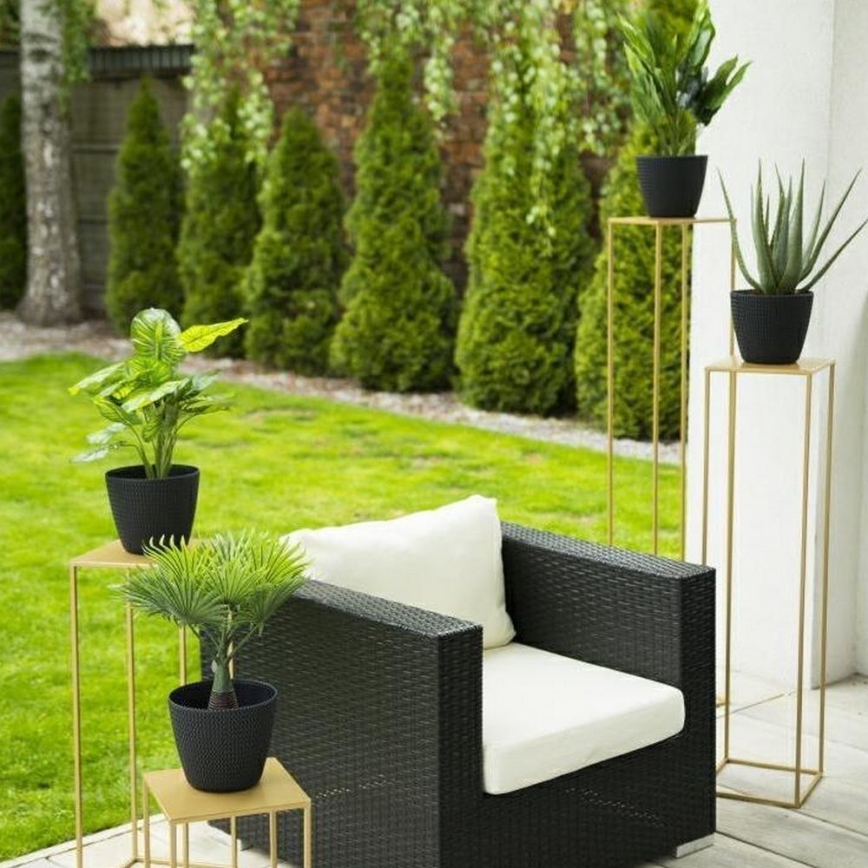 Soporte para plantas 100x24 cm dorado