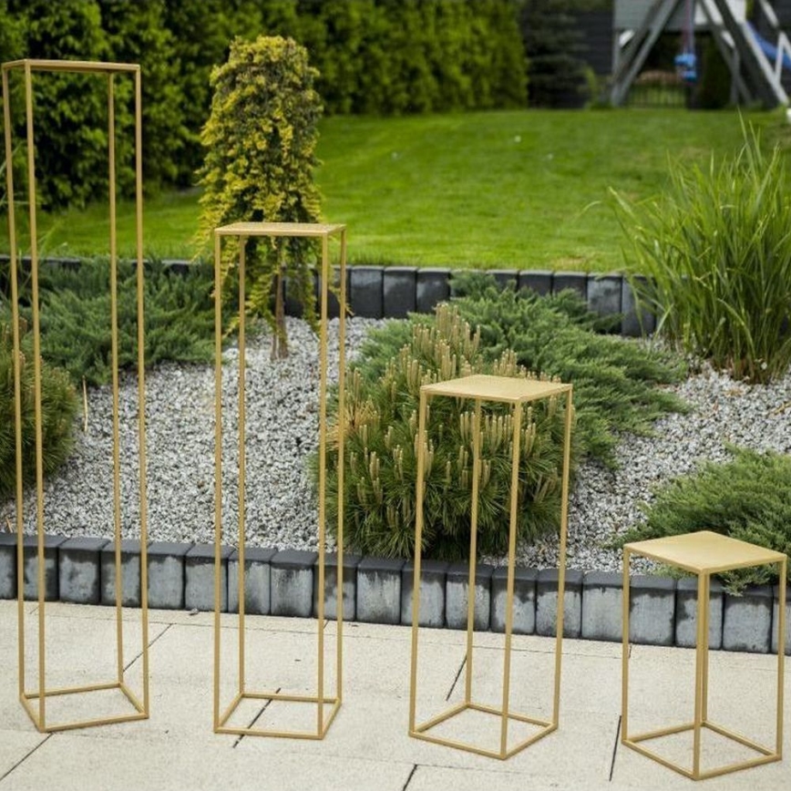 Soporte para plantas 100x24 cm dorado