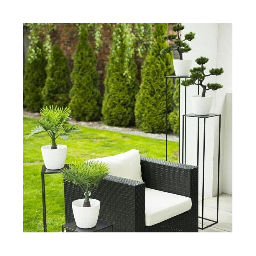 Soporte para plantas 100x24 cm negro