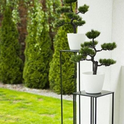 Soporte para plantas 100x24 cm negro