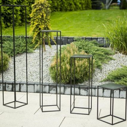 Soporte para plantas 100x24 cm negro