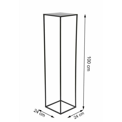 Soporte para plantas 100x24 cm negro