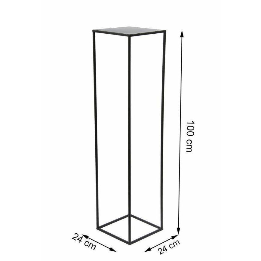 Soporte para plantas 100x24 cm negro
