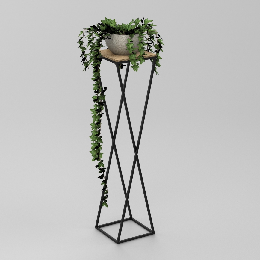 Soporte para plantas 100x24 cm negro