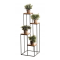 Soporte para plantas 110x40 cm negro/marrón