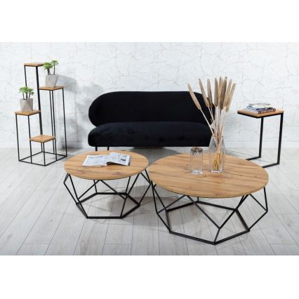 Soporte para plantas 110x40 cm negro/marrón