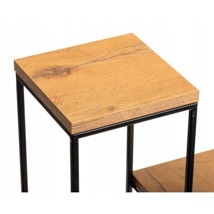 Soporte para plantas 110x40 cm negro/marrón