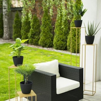 Soporte para plantas 130x24 cm dorado