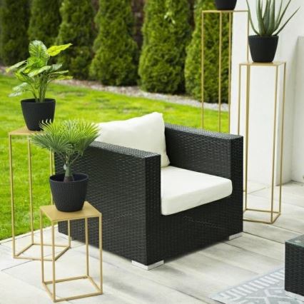 Soporte para plantas 130x24 cm dorado