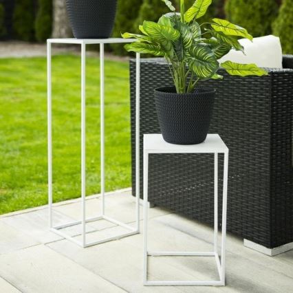 Soporte para flores 40x24 cm blanco