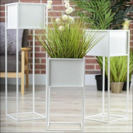 Soporte para plantas 50x24 cm blanco