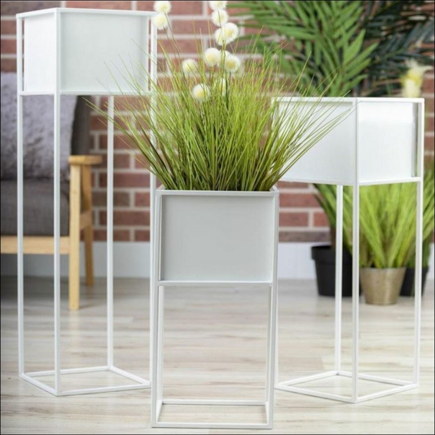 Soporte para plantas 50x24 cm blanco