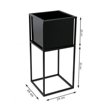 Soporte para plantas 50x24 cm negro