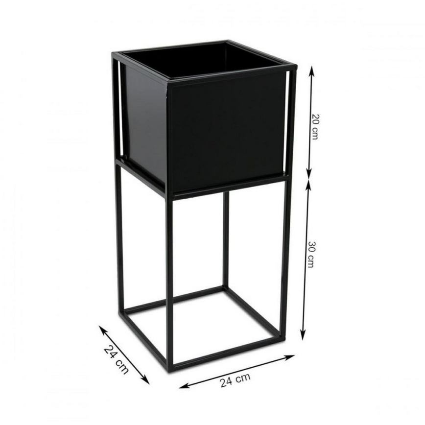 Soporte para plantas 50x24 cm negro