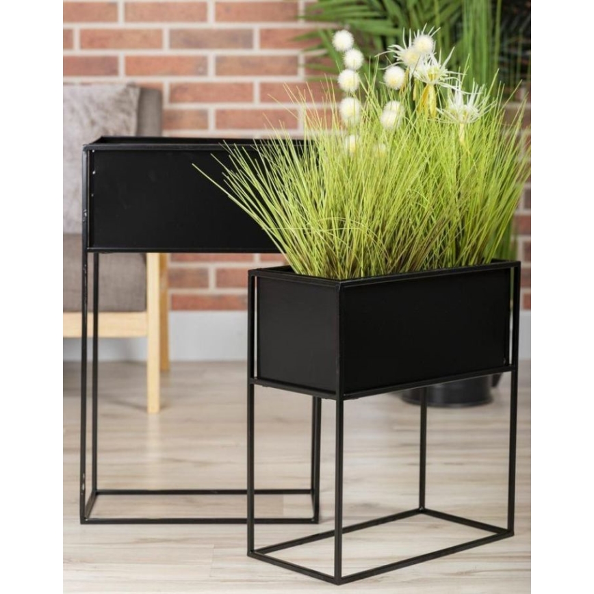 Soporte para plantas 50x44 cm negro