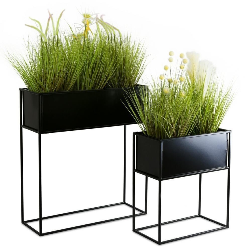Soporte para plantas 50x44 cm negro