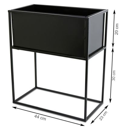 Soporte para plantas 50x44 cm negro