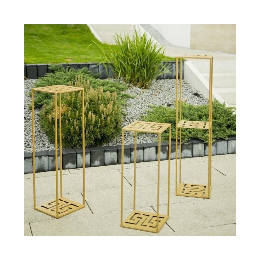 Soporte para flores 60x24 cm dorado