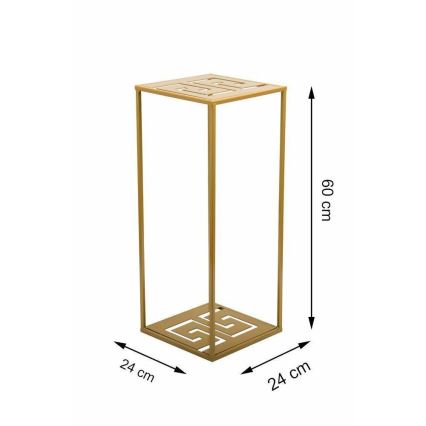Soporte para flores 60x24 cm dorado