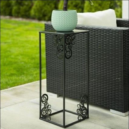 Soporte para plantas 60x24 cm negro