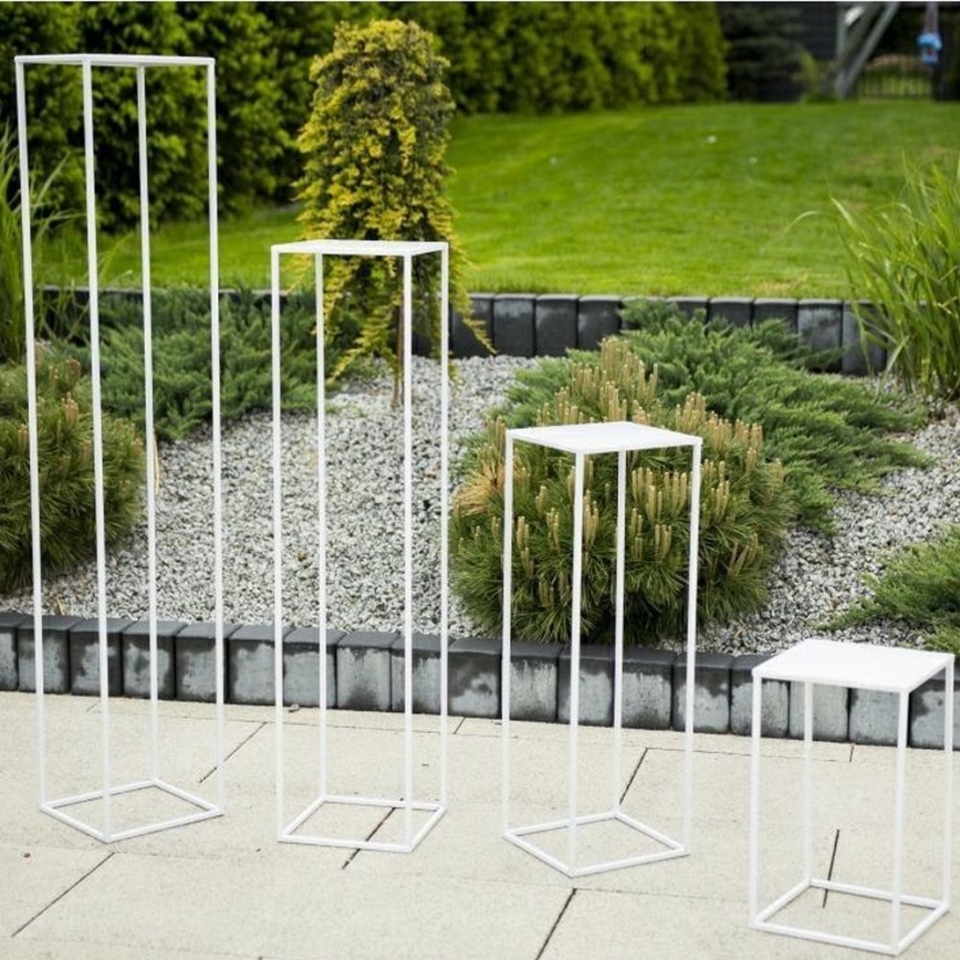 Soporte para plantas 70x24 cm blanco