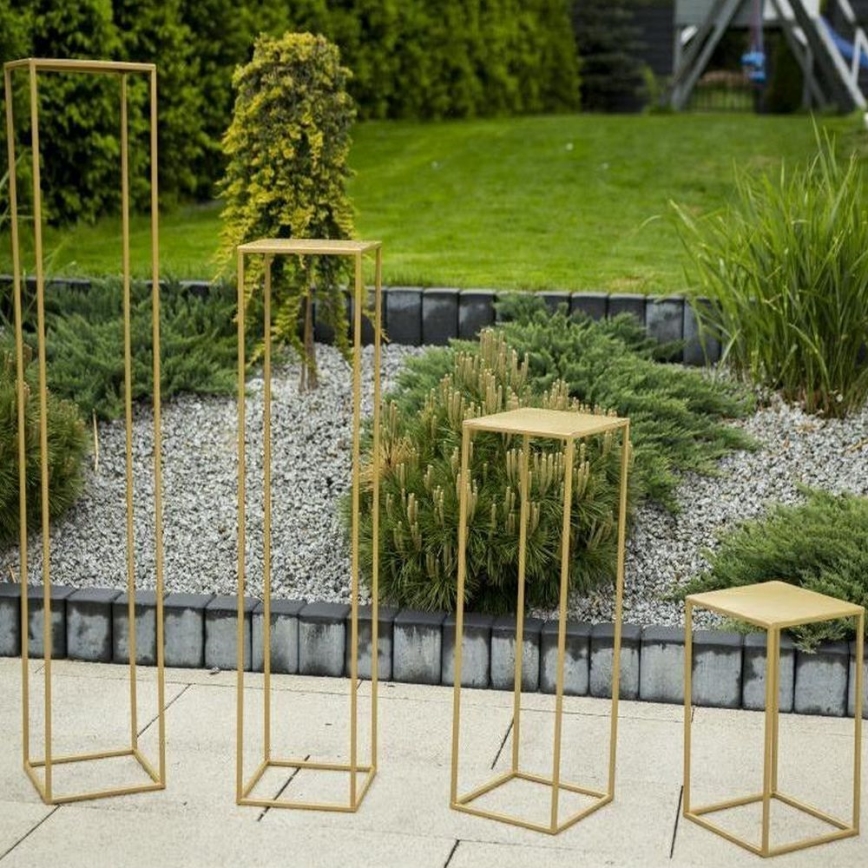 Soporte para plantas 70x24 cm dorado