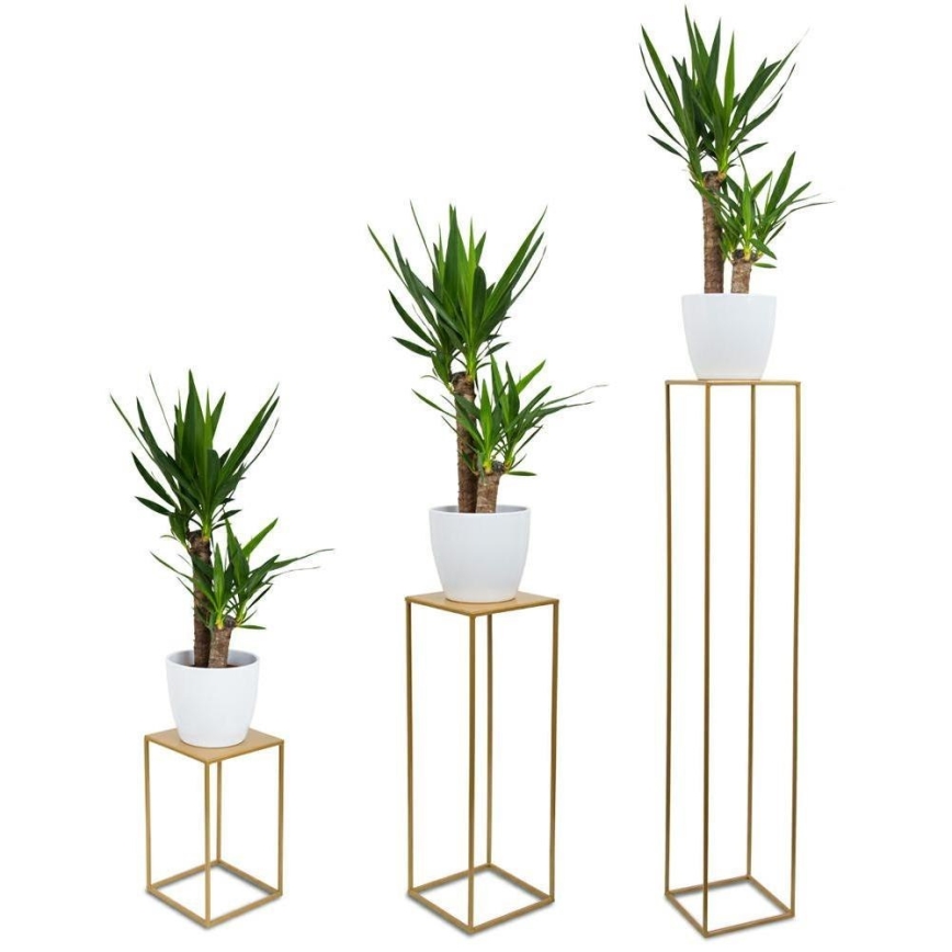 Soporte para plantas 70x24 cm dorado