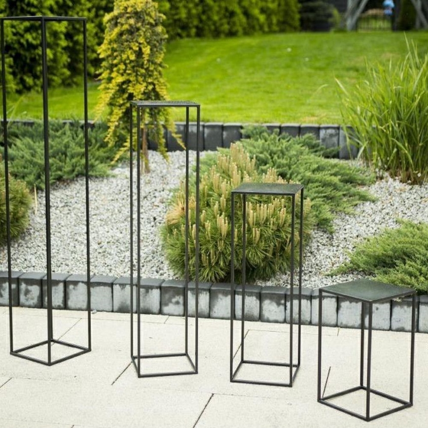 Soporte para plantas 70x24 cm negro