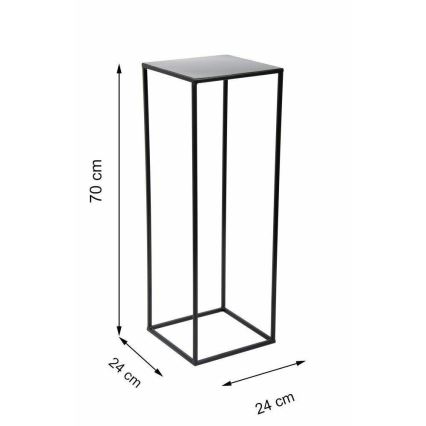 Soporte para plantas 70x24 cm negro