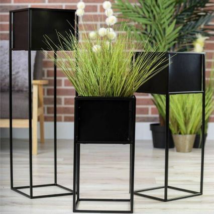 Soporte para plantas 70x24 cm negro
