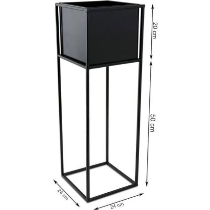 Soporte para plantas 70x24 cm negro