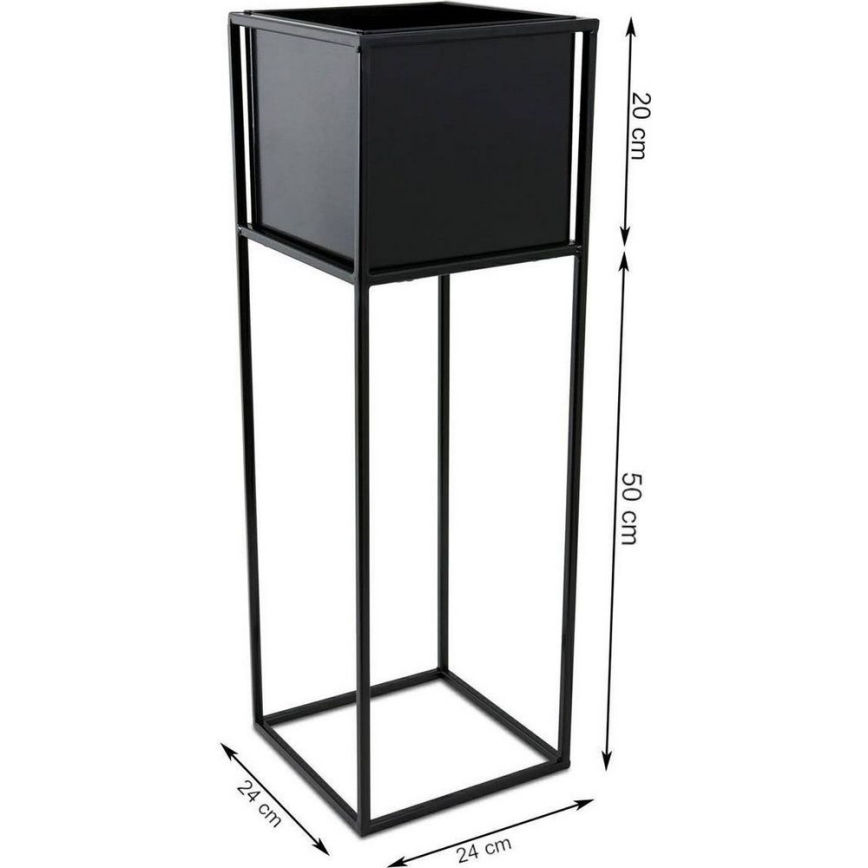 Soporte para plantas 70x24 cm negro