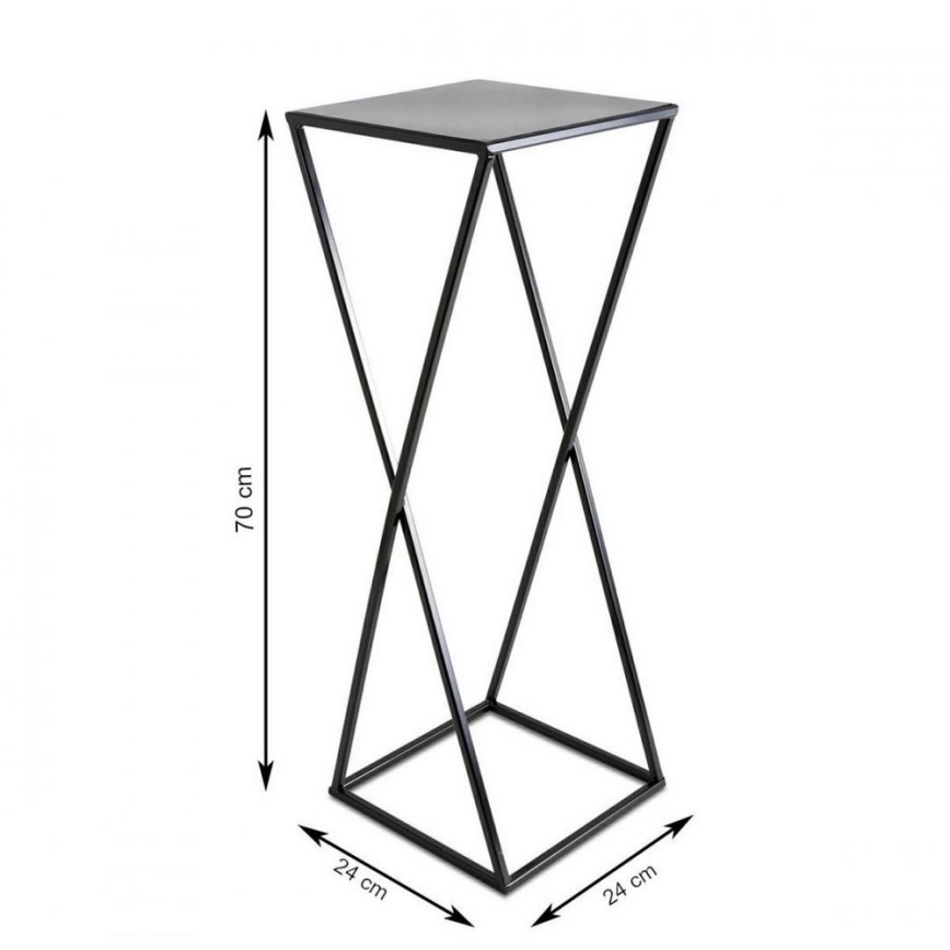 Soporte para plantas 70x24 negro