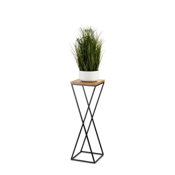 Soporte para plantas 70x24 cm negro/marrón