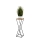Soporte para plantas 70x24 cm negro/marrón