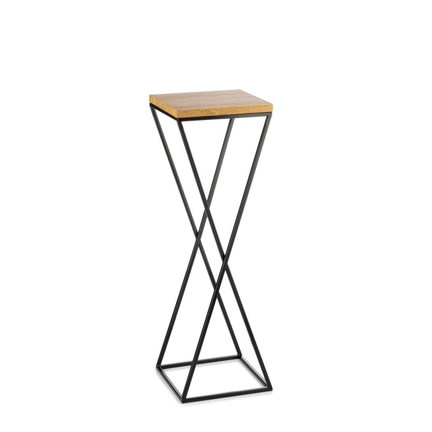 Soporte para plantas 70x24 cm negro/marrón
