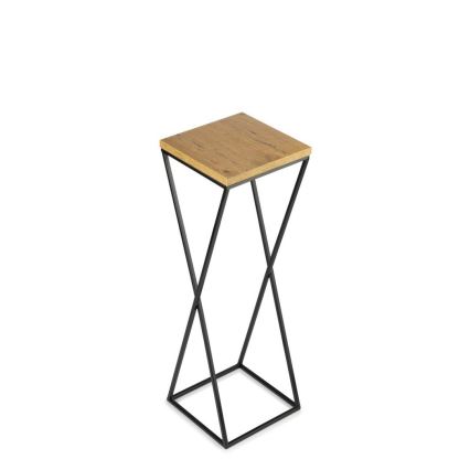 Soporte para plantas 70x24 cm negro/marrón
